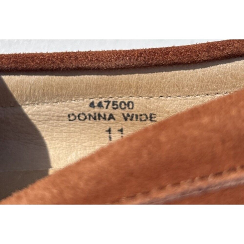Peace Moccasins Donna Shoes Womens Size 11 W Wide Brown Suede Slip On Loafers - Picture 11 of 11